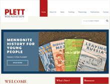 Tablet Screenshot of plettfoundation.org
